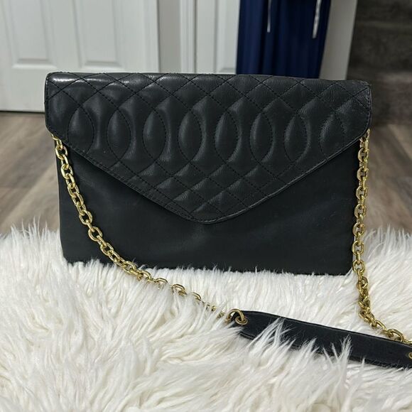 J CREW LEATHER EMVELOPE SHOULDER BAG - Picture 1 of 10